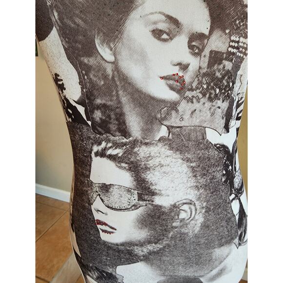 Super Model Women's Bodycon Dress Rhinestones 90's - Picture 7 of 9